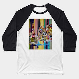 London Skyline Painting 0699 Baseball T-Shirt